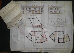 1903 ROYAL OAK HOTEL-KINGSLEY, Messrs Bunting Ltd, original ARCHTECT PLANS - Picture 1 of 2