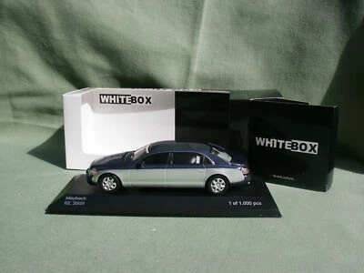 1/43 Maybach 62 Limousine 2009 Bleu flancs gris WhiteBox WB110 Neuf Boite - Photo 1/4