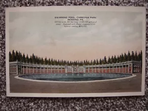 READING PA-CARSONIA AMUSEMENT PARK-SWIMMING POOL-FEGLEY-BERKS COUNTY PENNSYLVANI - Picture 1 of 2