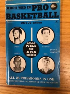 1971-72 Who's Who in Pro Basketball ABA NBA Havlicek K Jabbar Issel Daniels West - Picture 1 of 2