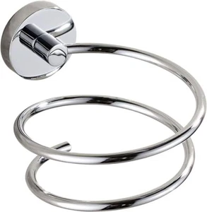 Bathroom Hair Dryer Holder Hair Care Tools Holder Wall Mount Chrome Finished - Picture 1 of 8