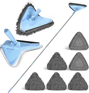 Wall Mop Cleaner Long Handle 80 inches, 180° Folding Ceiling Washer Scrubber - Picture 1 of 6