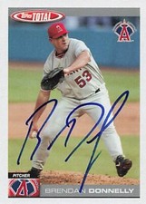 2004 Topps Total #97 Brendan Donnelly Angels Signed Auto *G9623