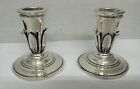 Georg Jensen Sterling Silver Blossom Candle Sticks Pair ~ 1930’s