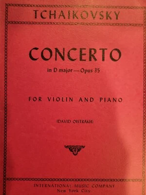Tchaikovsky Concerto In D Major Opus 35 Violin and Piano - Image 1 of 2