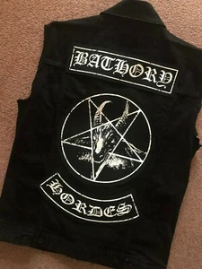 Bathory Hordes Rocker Back Patch Battle Jacket Cut-Off Denim Quorthon Viking 2XL - Bild 1 von 12