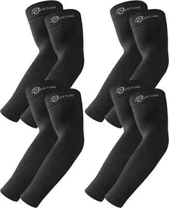 4 Pares De Mangas De Brazo Para Hombres Y Mujeres Proteccion Solar UV Brazos - Picture 1 of 6