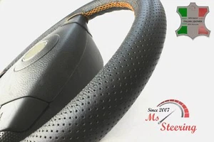 FÜR SCION XB 04-07 SCHWARZ PERF LEDER LENKRADBEZUG ORANGE STIT - Bild 1 von 6