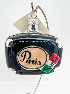 1995 Patricia Breen "Valise" Black Handmade Hanging Glass Ornament #9532 - MINT! - Picture 1 of 5