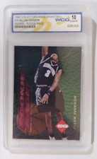 1996 Allen Iverson #19 Rc Graded 10 Collectors Edge Basketball Rookie Rage