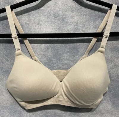 Sujetador Warner's Cloud 9 súper suave sin cables 34B beige tazas moldeadas estilo #01269 Foto 1 de 4