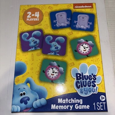 Nickelodeon Blue's Clues & You! Memory Match Game Box Set 2-4 players New - Image 1 of 2