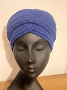 Jacoll Blue Jersey Turban Hat - Vintage - Picture 1 of 7