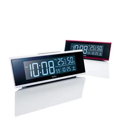 Seiko Clock Alarm Radio Digital AC Type Color LCD Series C3 White DL307W b221121 - Image 1 of 4