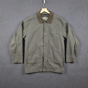 Chaqueta LL BEAN De Colección Para Hombres M Mediana Verde Granero Campo Abrigo Caza Franela Forrada - Imagen 1 de 9