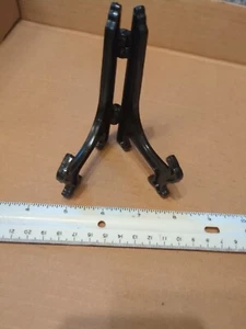 Black Plastic Plate Photo Display Stand Picture Frame Holder Easel  4.5 inches  - Picture 1 of 4