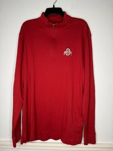 Cutter Buck Ohio State Buckeyes Windbreaker Mens XXL 2XL Golf Pullover 1/4 Zip - Picture 1 of 4