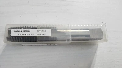 Qualtech Carbon Steel Taper Hand Tap, DWTT1-1/8-12 1"-8 threads per inch - - Image 1 of 3