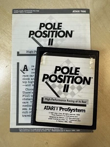 POLE POSITION 2 Atari 7800 Game Cartridge + Manual - Tested & Cleaned - Picture 1 of 6