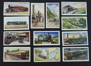 Vintage Eisenbahn Zigarettenkarten Konvolut Züge Zug Lok 12 Stück Tabak Sammlung - Bild 1 von 2