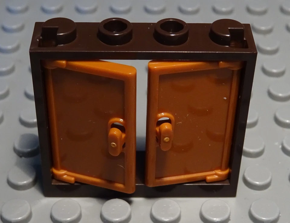 Lego Door 1X4X3 Dark Brown Dark Locker - Image 1 of 1