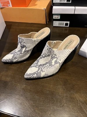 Steve Madden Savina Mule Snake Print Wedge Sz 9 - Imagem 1 de 4