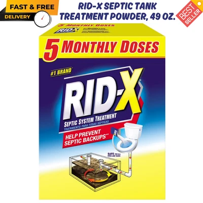 Polvo de tratamiento para tanque séptico RID-X, 49 oz. Septic Safe, NUEVO, ENVÍO GRATUITO Y RÁPIDO Foto 1 de 4