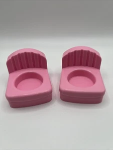 Fisher Price Little People 2008 Happy Sounds Home Ersatz 2 rosa Stühle - Bild 1 von 5