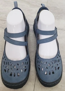 JBU Jambu Bellerose Encore Damen-Flats Größe 9 blau Memory Foam Blume - Bild 1 von 12