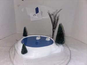 Dept 56 Animated Swan Pond Snow Village Accessories #809009 New Open Box - Picture 1 of 6