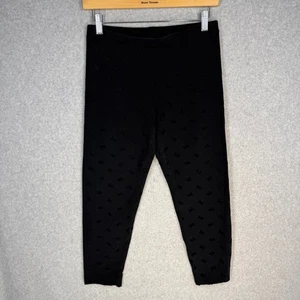 Lauren Conrad Women's Black Medium Bow Patterned Cotton Leggings - Picture 1 of 8
