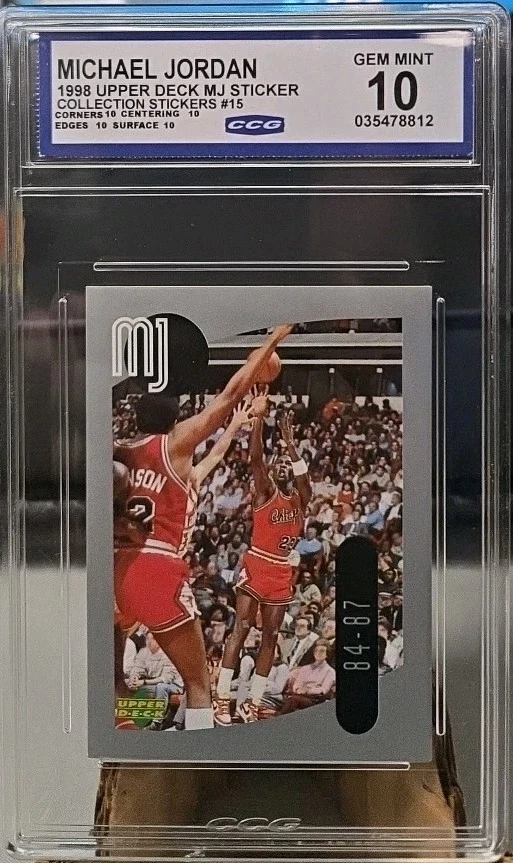 🔥 1998 Upper Deck MJ Career Collection Sticker - Michael Jordan #15 🔥 CCG 10 - Image 1 of 2