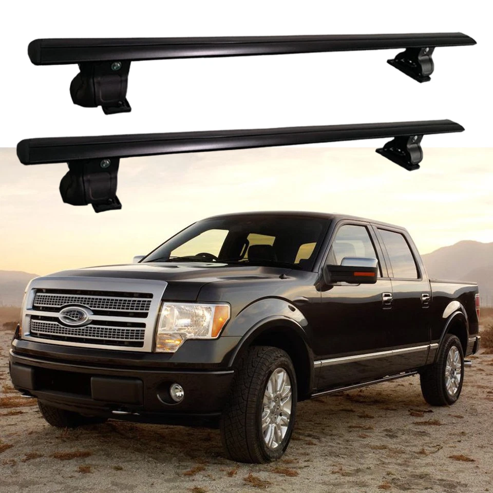 Barra transversal de 2 piezas para Ford F-150 F150 2009-2014 barra transversal barras negras Foto 1 de 4