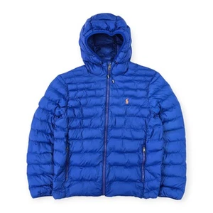 Polo Ralph Lauren Down Puffer Jacket Blue Men's Medium - Picture 1 of 9