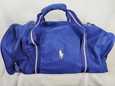 Polo Ralph Lauren Duffel Bag Promotional Bag Navy White Emblem Shoulder Strap  - Image 1 of 4