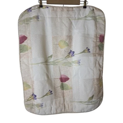 CROSCILL Vintage Cream Red Blue Floral Iris Standard Pillow Shams Set of 2 - Image 1 of 4