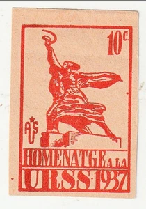 Spain - Homage to the USSR 10c label 1937(R) - Picture 1 of 1