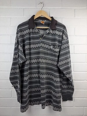 hang ten - Vintage - 110cm XXL Hang ten Men’s Long Sleeve shirt Striped Surf - Image 1 of 4