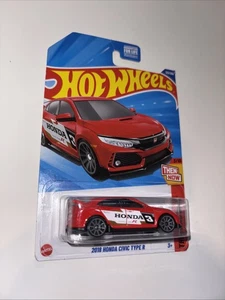 Hot Wheels 2025 E Case 2018 Honda Civic Type R 123/250 RED Then and Now 3/10 - Picture 1 of 4