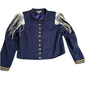 Designer Double D Ranchwear Western Cropped Jacke Gr. MEDIUM Rodeo Military Vintage - Bild 1 von 13