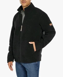 Orvis Jacket Mens Sz Large Full Zip NWT Heavyweight Blk 100% Polyester Fleece - Picture 1 of 10
