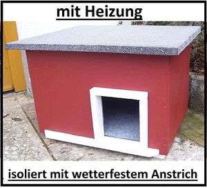 Katzenhaus mit Heizung Katzenhütte beheizt Hundehütte wetterfest isoliert - Bild 1 von 2