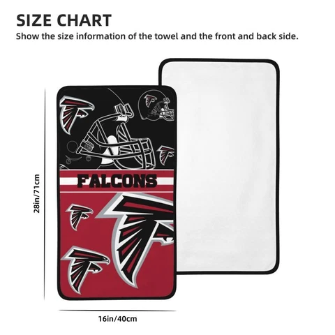 Atlanta Falcons Coral Velvet Towel 16x28in Soft Travel Towels Helmet Style Cover