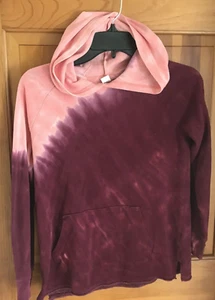 Old Navy Girls Pink Brick Tie Dye Hoodie in Size 10-12 L, French Terry - Picture 1 of 8