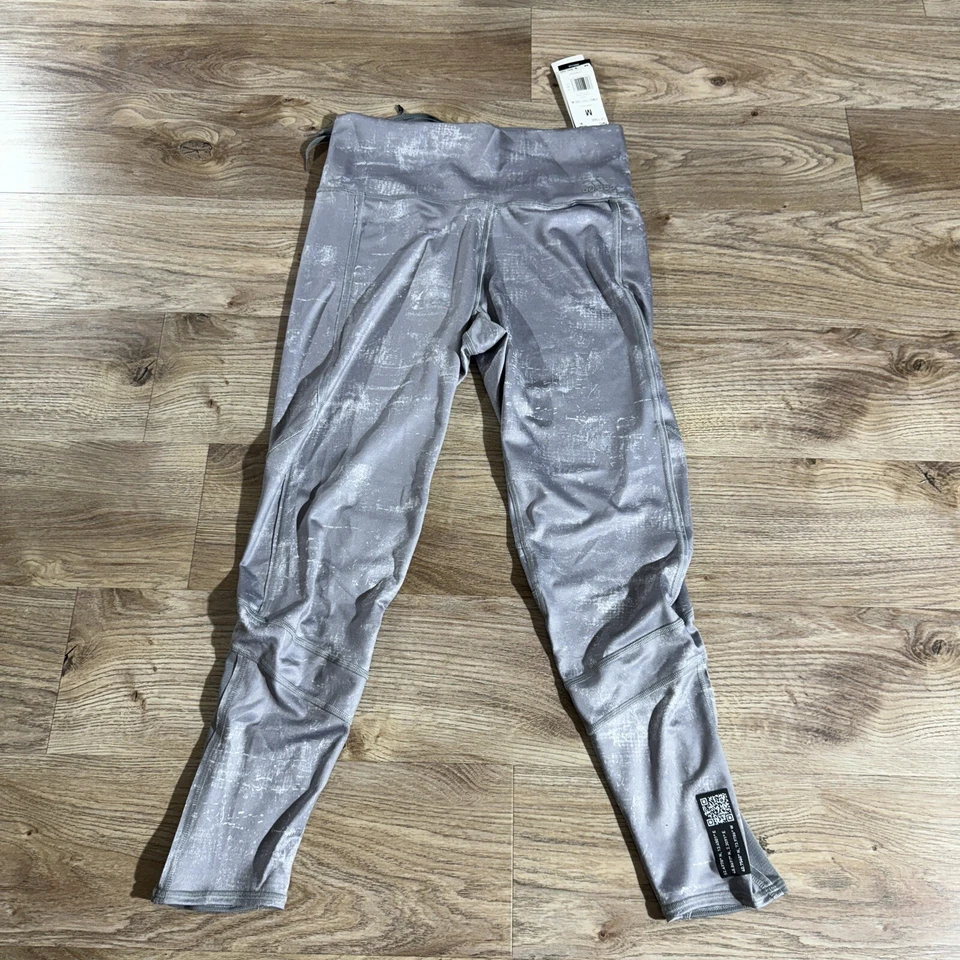 NEW RARE HWD TIGHT HD W WOMENS RUNNING TIGHTS GREY THREE F17 GF7066 REFLECTIVE - Image 1 of 4