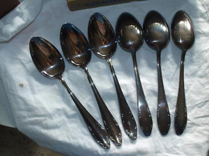 6 Esslöffel 21cm Alpacca Auerswald 1x benutzt 5x unbenutzt 418g Auflage 90g - Bild 1 von 5