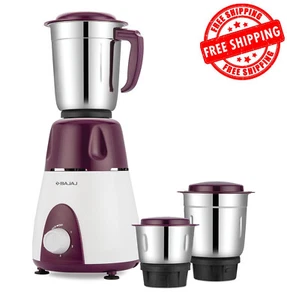 Philips Steel 3-Jar Mixer Grinder, 500-Watt, Stainless Steel,Purple, 410607, - Picture 1 of 6