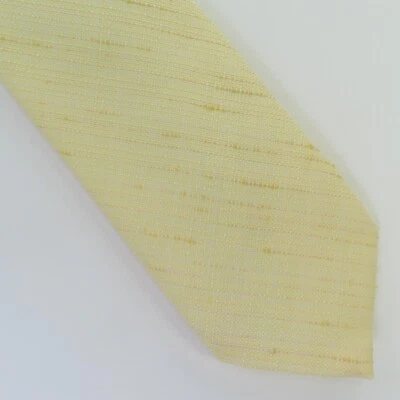 Sears мужчин магазин галстук полиэстер желтый текстурированный 4 «55» США новый винтажный - Изображение 1 из 4