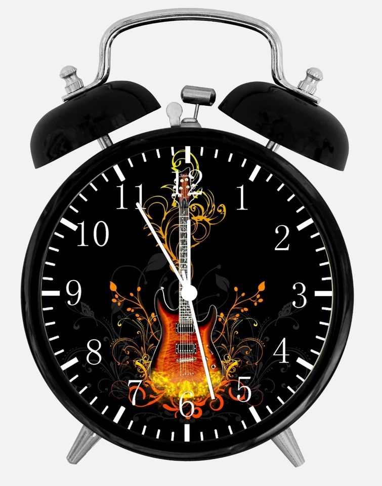 Guitar Alarm Desk Clock 3.75" Home or Office Decor W422 Nice For Gift - Image 1 of 1