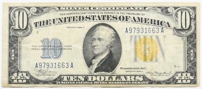 1934 A $10 North Africa Emergency Issue Silver Certificate - Image 1 of 2
